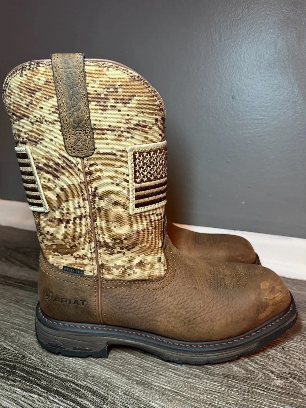 ARIAT MEN'S WORKHOG® PATRIOT WESTERN BOOTS - STEEL TOE